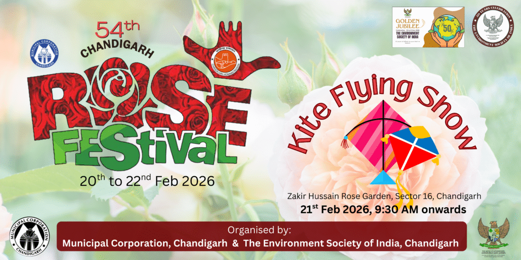 Kite Flying Event at 54th Chandigarh Rose Festival at Zakir Hussain Rose Garden, Sector 16, Chandigarh on 21st February 2026